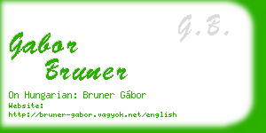 gabor bruner business card